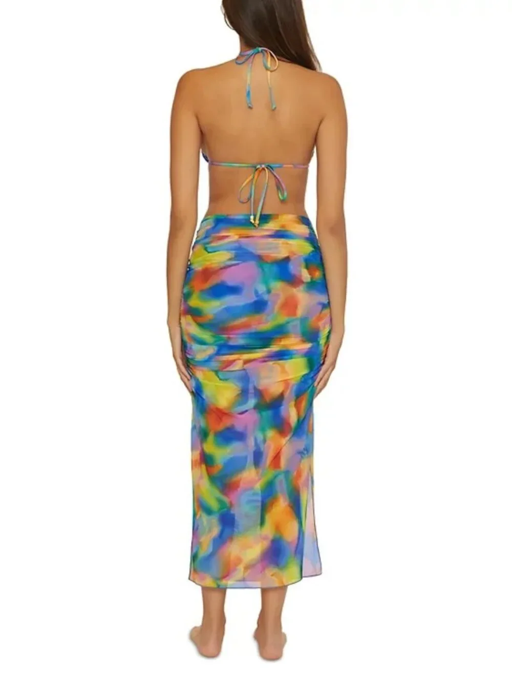 BECCA by Rebecca Virtue Paper Mache Alessandra Convertible Swim Cover Up Size S - Picture 5 of 8